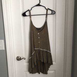 POL army green tank top